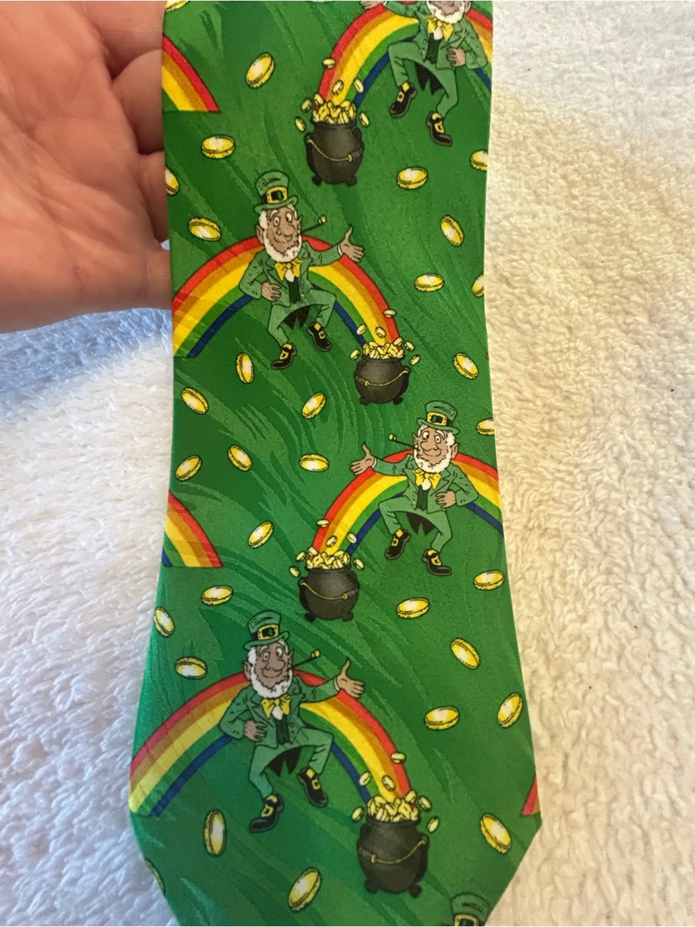 🎁3 for &30 - St. Patrick's Day Green Leprechaun & Rainbow Necktie